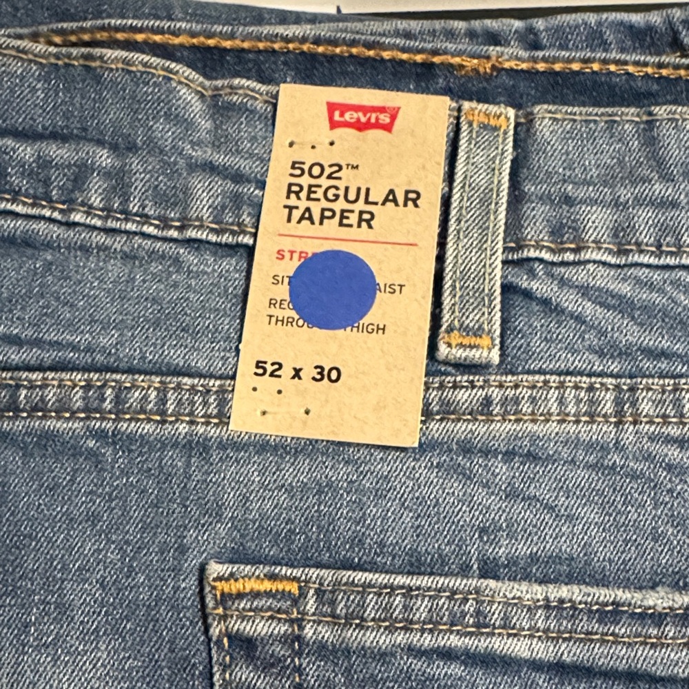 Levi's Blue Denim 502 Tapered Jeans